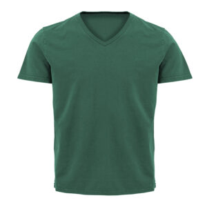 T-shirt Verde Garrafa Gola V — Personalizável